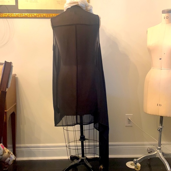 H&M Divided sheer black georgette tunic/dress - Picture 2 of 6